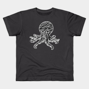 Octopus Zentangle - White Kids T-Shirt